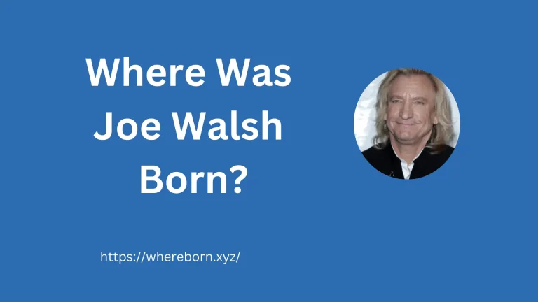 Where Was Joe Walsh Born